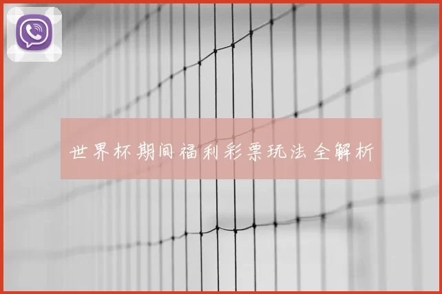 世界杯期间福利彩票玩法全解析